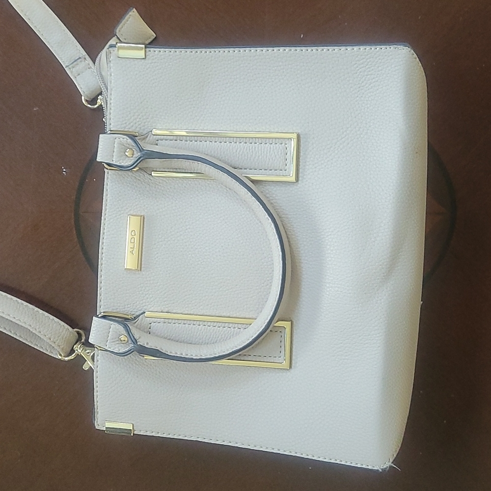 |ALDO| Women Shoulder Bag| Color Taupe with gold| - Picture 1 of 9